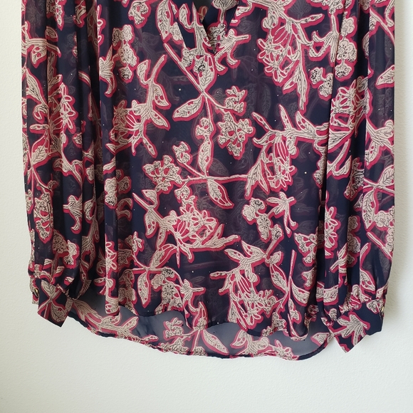 ZARA FLORAL COLLAR BLOUSE - Picture 7 of 7